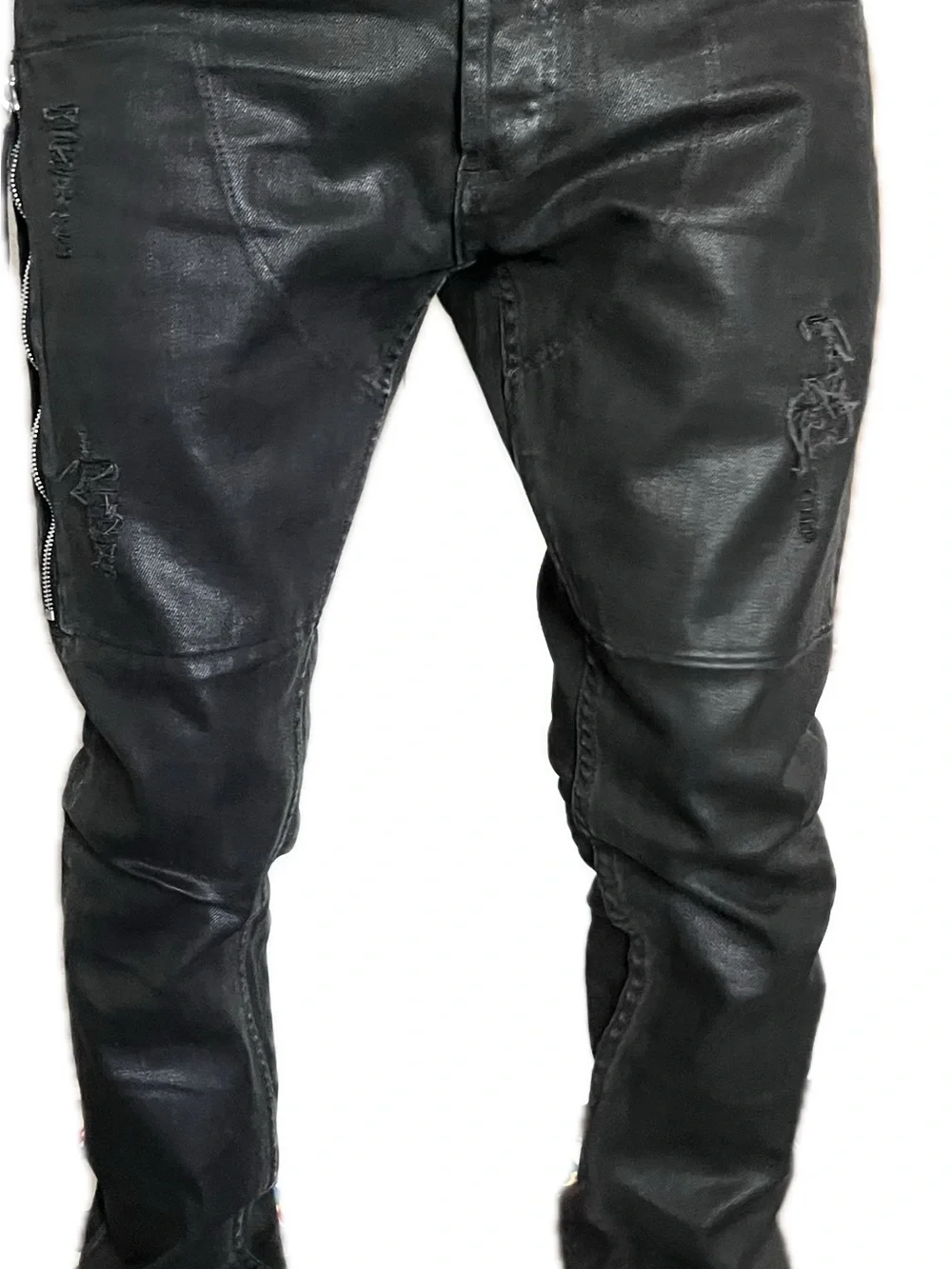 NWOT mr. completely  Black Slim Jeans - Classic Everyday Style distressed rare